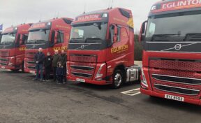 4 Volvo FH500's 6x2 GTXL's delivered to family-run Eglinton Timber Products Ltd 